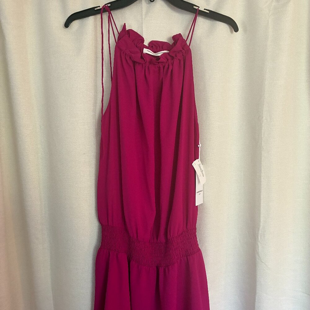 Amanda Uprichard Hot Pink Silk Minidress